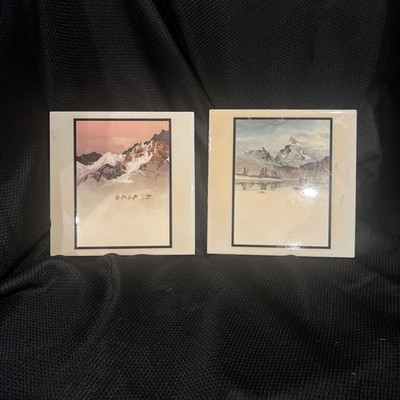 Michael Atkinson Tiles Set Of 2- Winter s End  &  Mountain Reflections  8x8