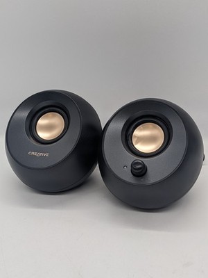 BESCHÄDIGT Creative Pebble V2 Lautsprecher USB-C Audio Desktop 2.0 schwarz BESCHREIBUNG LESEN