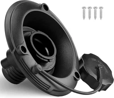 RVGUARD RV Fresh Water Hatch, Gravity Fill Hatch Inlet with 1-1/4" Black 