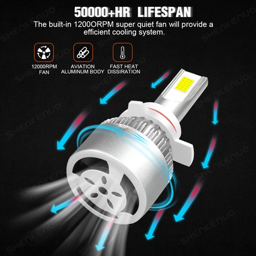 For Ford Explorer 2011-2015 4pc LED Headlight Hi/Lo +Fog Light Bulbs Combo Kit - Picture 5 of 13