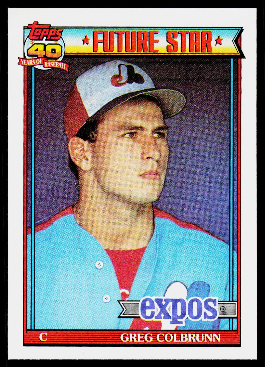 Greg Colbrunn, 1991 Topps, #91, Montreal Expos, RC