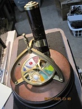 Vtg San Francisco Kaleidoscope Music Box Brass/Wood