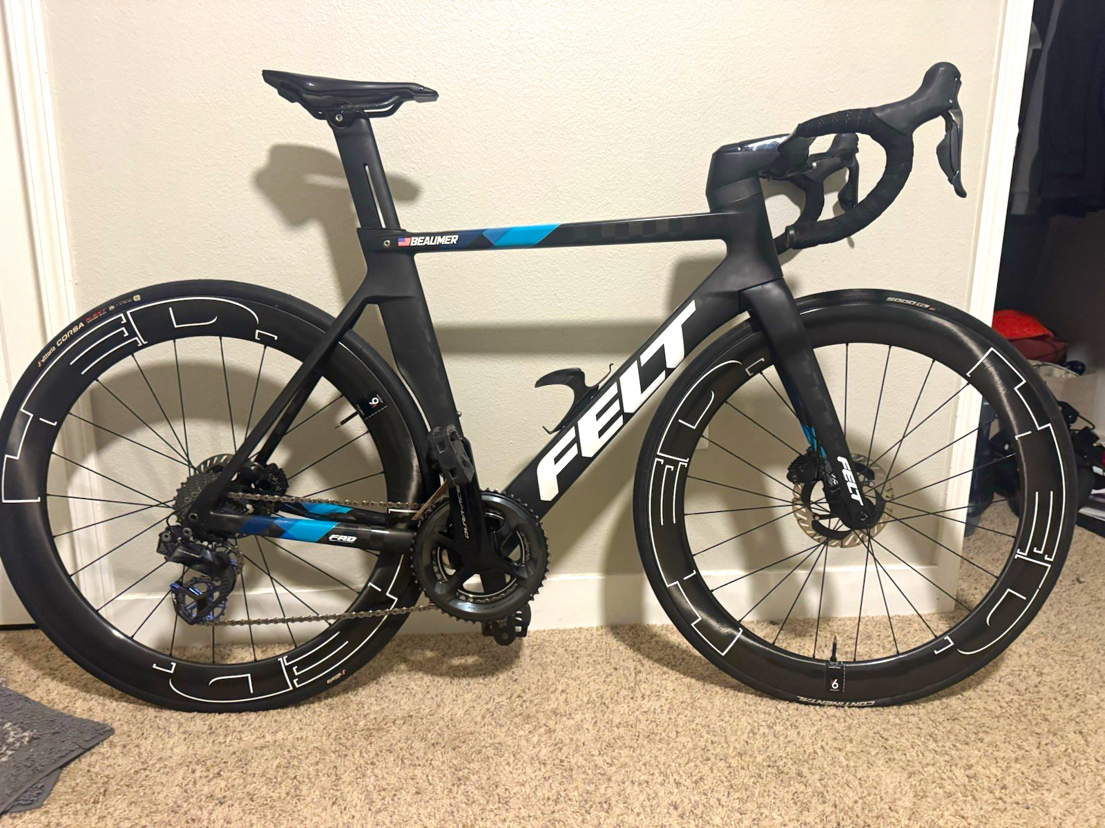 Felt AR FRD Ultimate Dura-Ace Di2 700C 51cm Carbon Disc Road Bike Black/Blue