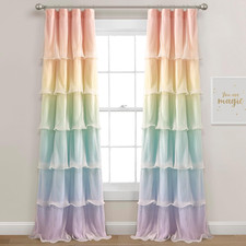Rainbow Ombre Nerina Light Filtering Window Curtain Panels Pair 36" W X 84" L Ra