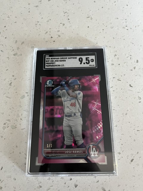 Jose Ramos 2022 Bowman Chrome Sapphire Padparadscha Prospect 1/1