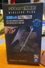 Pocket Juice Wireless Plus 10,000mAh Power Bank 5W Wireless Charger Dual USB