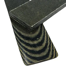 Canvas Micarta Knife Handle Scales- Layered OD GREEN / BLACK- 1/4" x 1.5" x 5"