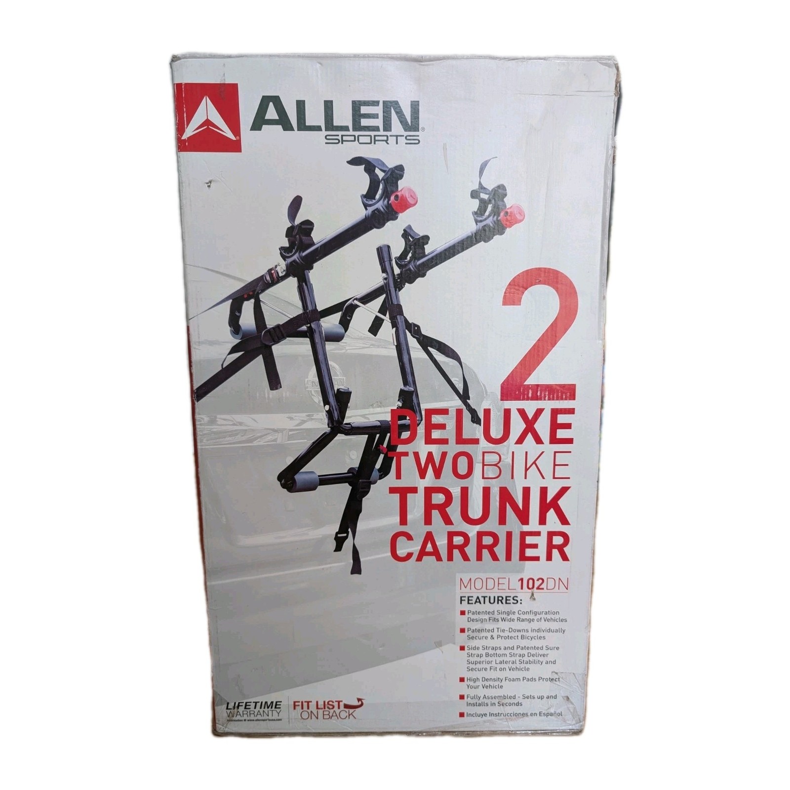 Allen Sports Deluxe Bike Carrier 2 Bicycle Trunk Mounted Car