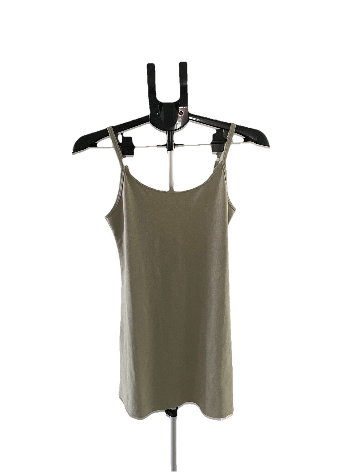 Basic Camisole Tank Top Solid Olive Green Adjusta… - image 1