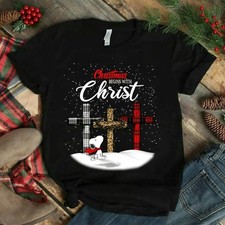 Peanuts Snoopy Merry Christmas , Christ Jesus T-Shirt S-4XL