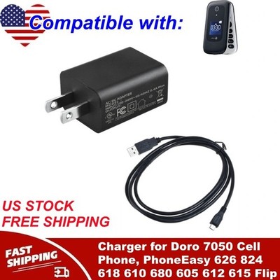 Charger for Doro 7050 Cell Phone, PhoneEasy 626 824 618 610 680 605 612 615 Flip