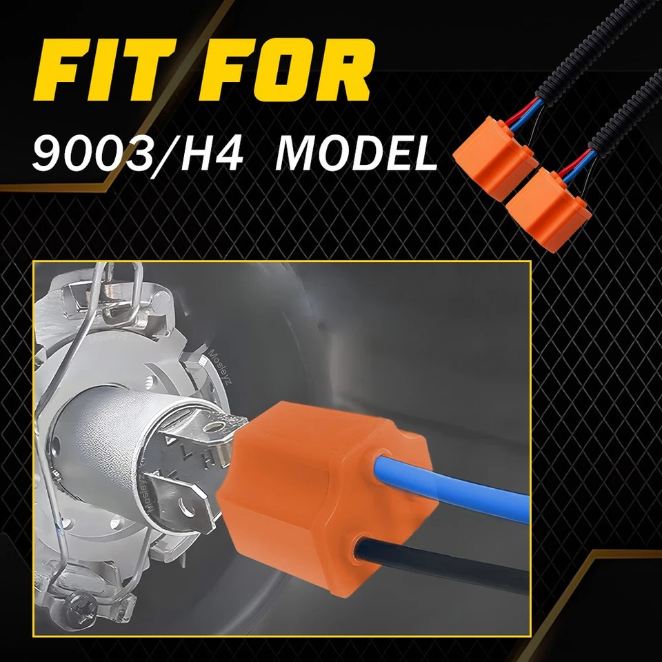 Cable de extensión coleta hembra cerámica S H4 9003 dos arnés cabeza bombilla enchufe Foto 2 de 4