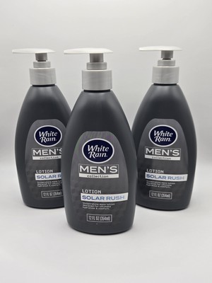 3x Men's Collection Solar Rush Moisturizing Body Lotion-White Rain-3/12oz Bottle