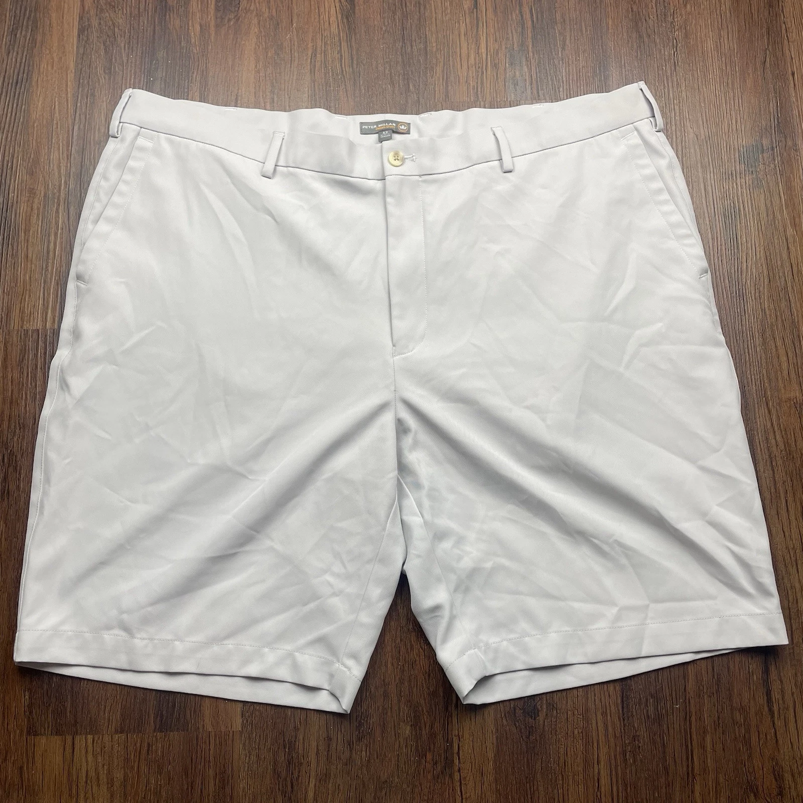 Peter Millar Wicking Crown Sport Shorts Mens 42 Salem Performance Golf Gray