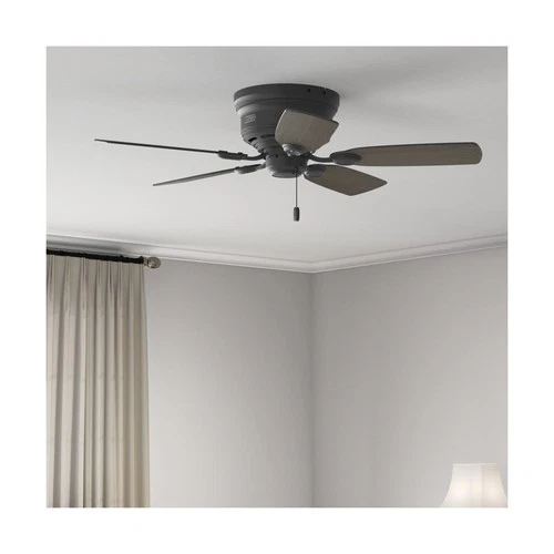 Hunter 42 inch Indoor Ceiling Fan No Light - Black Ceiling Fan without Light,... - Picture 4 of 12
