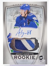 ADAM GAUDETTE 2018-19 UPPER DECK THE CUP ROOKIE PATCH AUTO /249 #103 Q6438