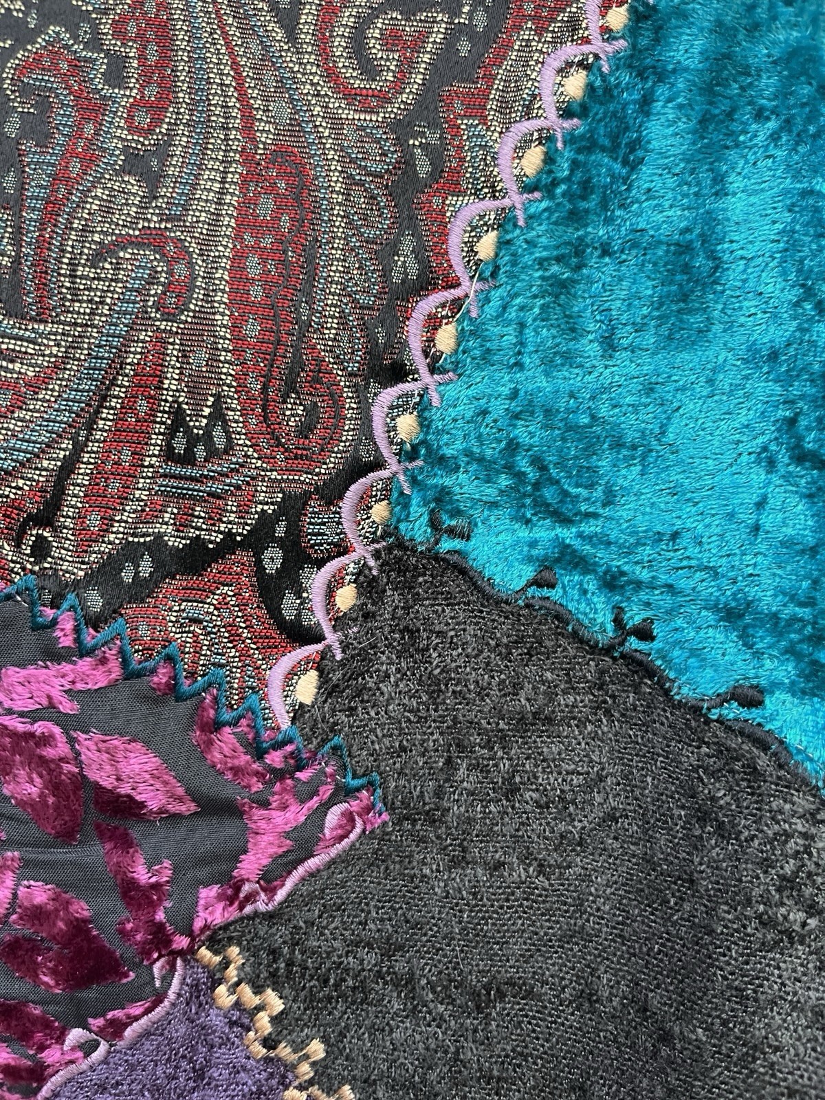 VTG Floral Tapestry Patchwork Jacket Lined Quilte… - image 17