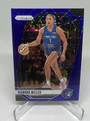 2024 WNBA Panini Prizm Blue Velocity Prizm SP Card # 63 DIAMOND MILLER