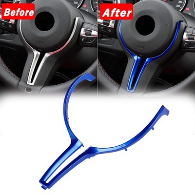 Blue Steering wheel cover Inner Trim For BMW M2 F87 M3 F80 M4 F82 F12 X5M X6M 
