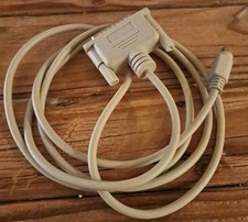Vintage 6 ft Mini DIN 8 Male to DB25 Male Serial Cable Mac to Modem