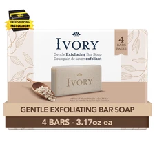 Exfoliating Bath Bar Soap, Designed for Whole Family with Plant-Based Cleansers,