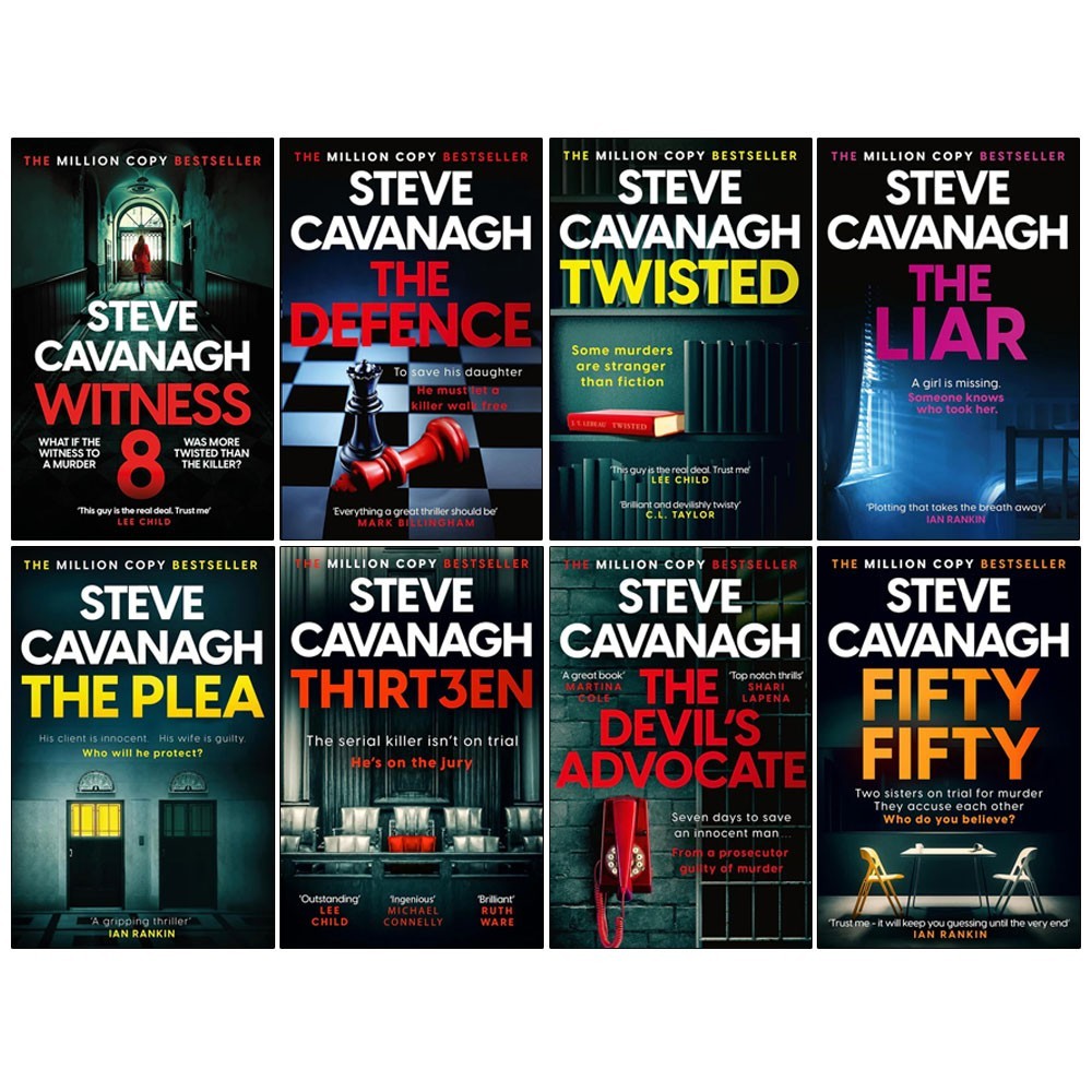 Steve Cavanagh Eddie Flynn Series Collection 8 Books Set Witness8, Defence