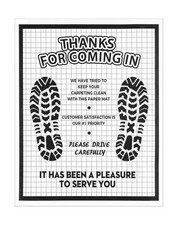 100 Pcs White Paper Floor Mats for Cars, 16x20 Disposable Auto Floor Pads Mad...