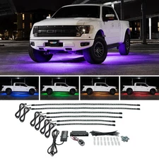 LEDGlow 6pc Bluetooth Million Color LED Flexible Truck Underbody Lighting Kit