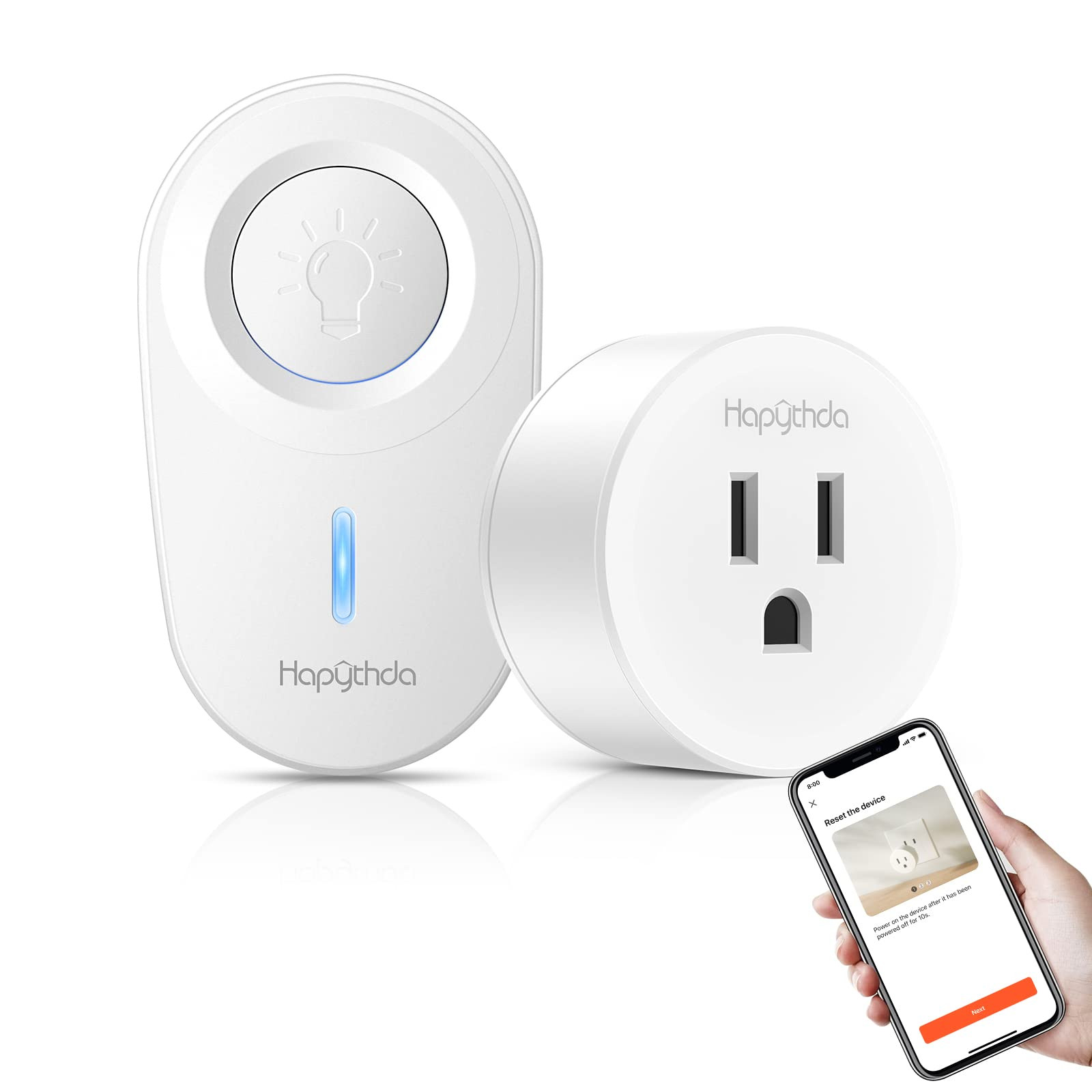 Smart Plug with Remote, 2.4GHz Wi-Fi & RF433 Wireless Remote Control Outlet L...-image