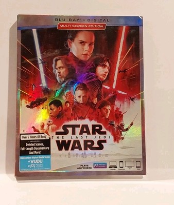 Star Wars The Last Jedi Blu-ray Digital Slipcover Included Multi Screen Edition