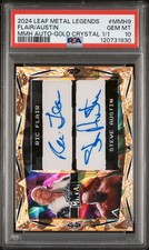 2024 Leaf Ric Flair & Steve Austin #MMH-9 Gold Crystal Auto 1/1 PSA 10