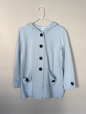 Neon Buddha Hooded Jacket Women S Blue Button...