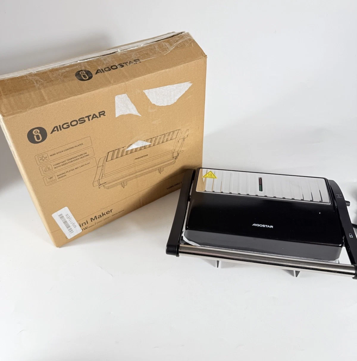 Aigostar Sandwich Toaster Panini Press, 1000W Deep Fill Toastie Maker
Opens in a new window or tab