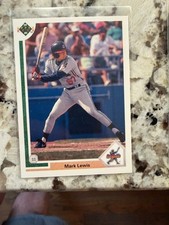 1991 UPPER DECK MLB BASEBALL ROOKIE CARD CLEVELAND INDIANS MARK LEWIS #17. rookie card picture