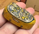 OLD VINTAGE HTF RARE  YELLOW CAR TO TOY CHEIN TIN LITHO WINDUP ROLLER COASTER