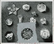 1965 Press Photo Paperweights from collection of Houston's Mrs. William Swift