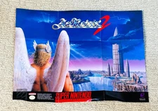 ActRaiser 2 - Authentic Super Nintendo SNES - Poster - Map - Insert