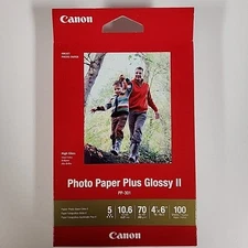 Canon Photo Paper Plus Glossy II - PP-301 - 100 Pack - NEW - 4"x6"