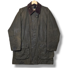 Vintage Barbour Border Wachsjacke Herren Größe C40 A200 olivgrün Wachsmantel