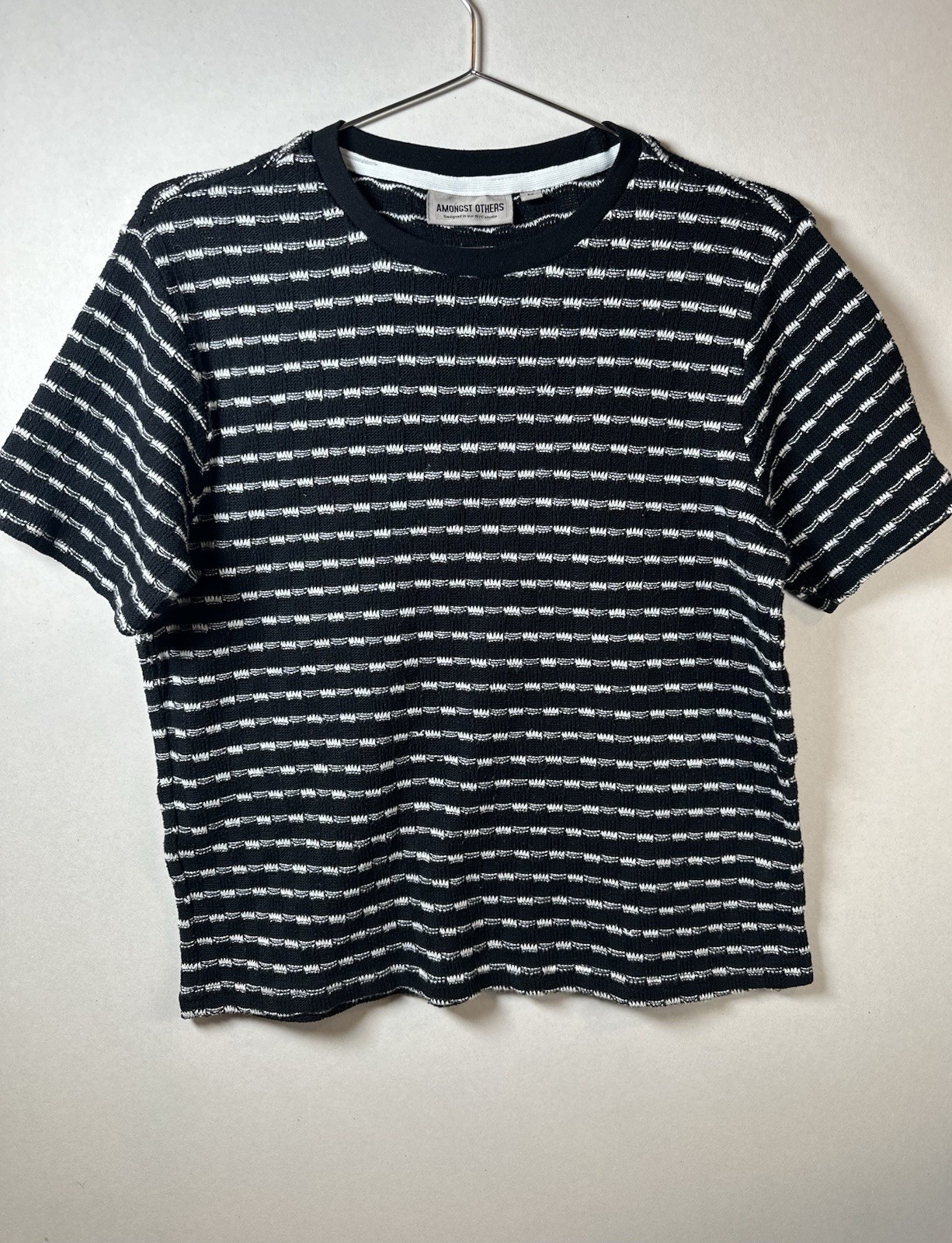 's Drop Shoulder Boxy Fit T-shirt Heavyweight Black And Whit