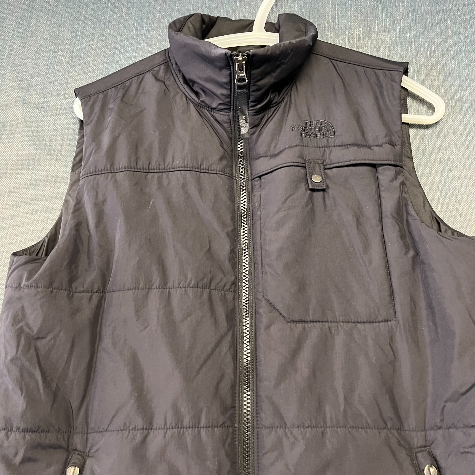 The North Face Boys Vest SizeXL 18/20 Black Insulated Fullzip Snap Pocket Puffer thumbnail 7