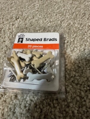 New Hot off the Press 81042 Bone Shaped Mini Brads package of 20 TX