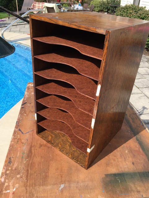 Vintage Black Metal 8 Slot Vertical Modular Desktop Industrial