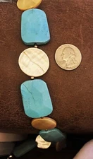 Vintage Tourquoise Necklace with MOP SEE PICTURES Necklace and presidium READ