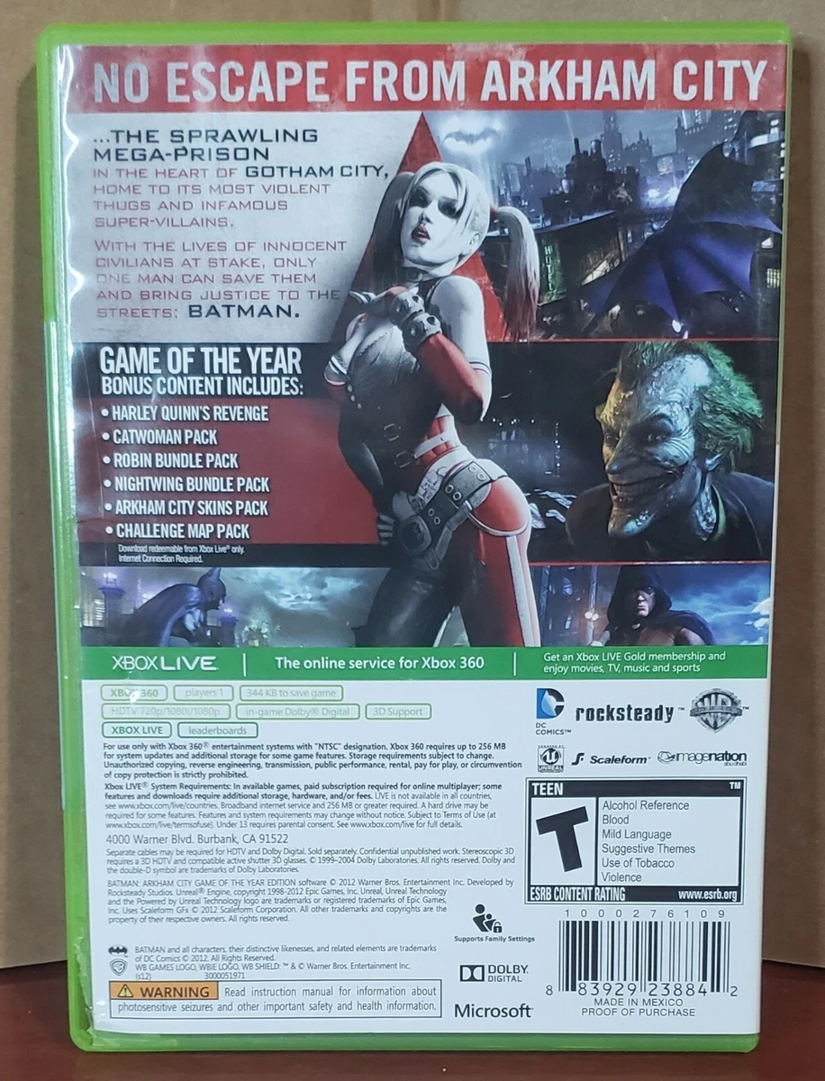 Batman: Arkham City Game of the Year Edition Xbox 360 1000276109 - Best Buy