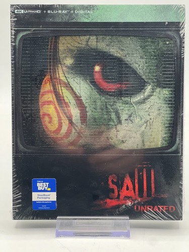 SAW Unrated 4K Blu-Ray Steelbook (UHD, Blu-Ray, 2004) Sealed Best Buy Exclusive