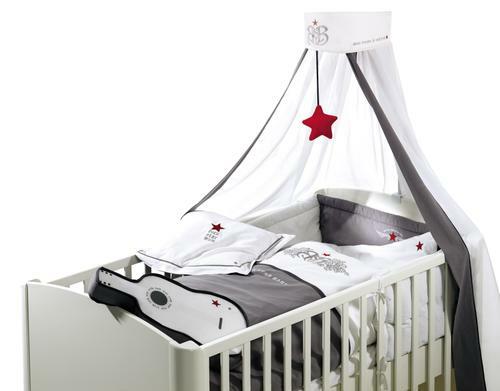 roba Kinderbettgarnitur 'Rock Star Baby 1' - 4-tlg Bettwäsche, Nest & Himmel - Bild 2 von 4