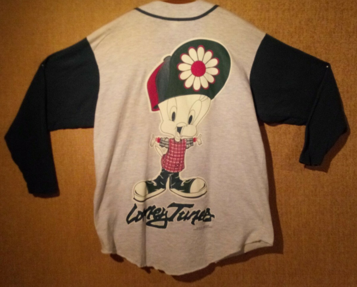 Vintage 1994 Looney Toons Tweety Bird Hip Hop Badeball Jersey Medium