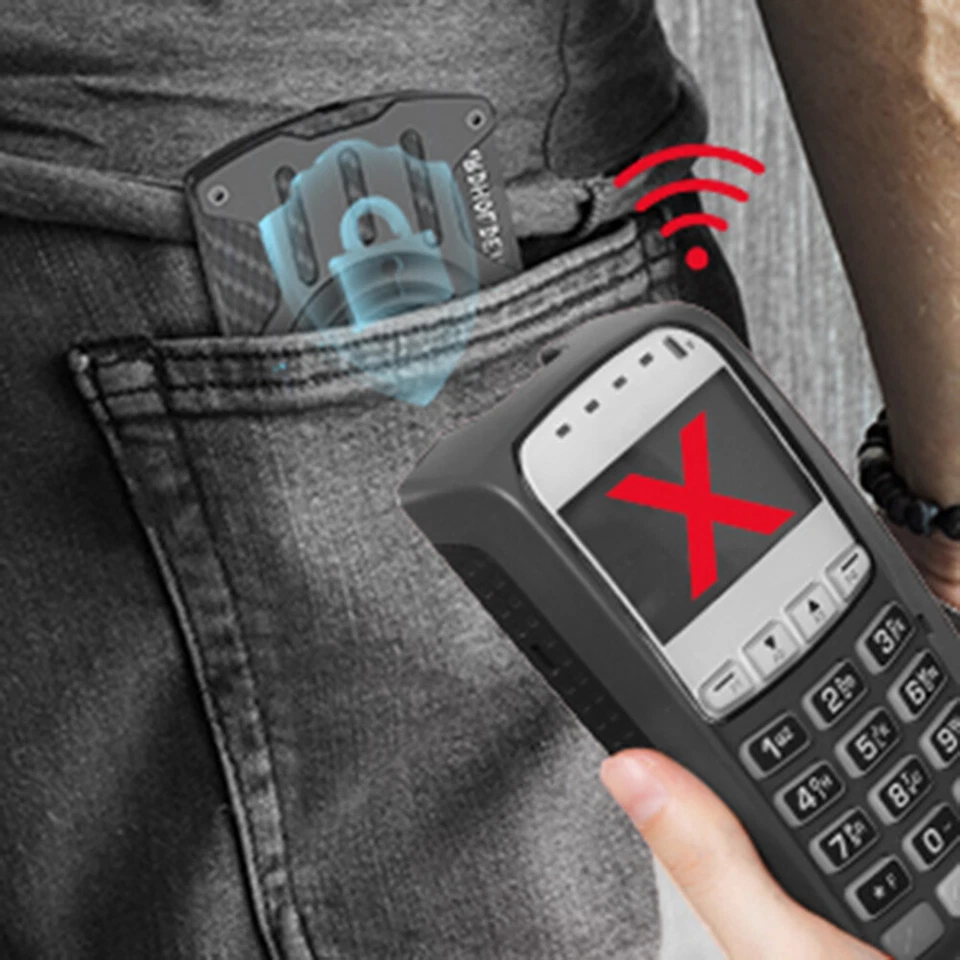 Airtag Wallet Case RFID Blocking Slim Credit Card Holder Magnetic Air Tag Cover - Image 2 of 4