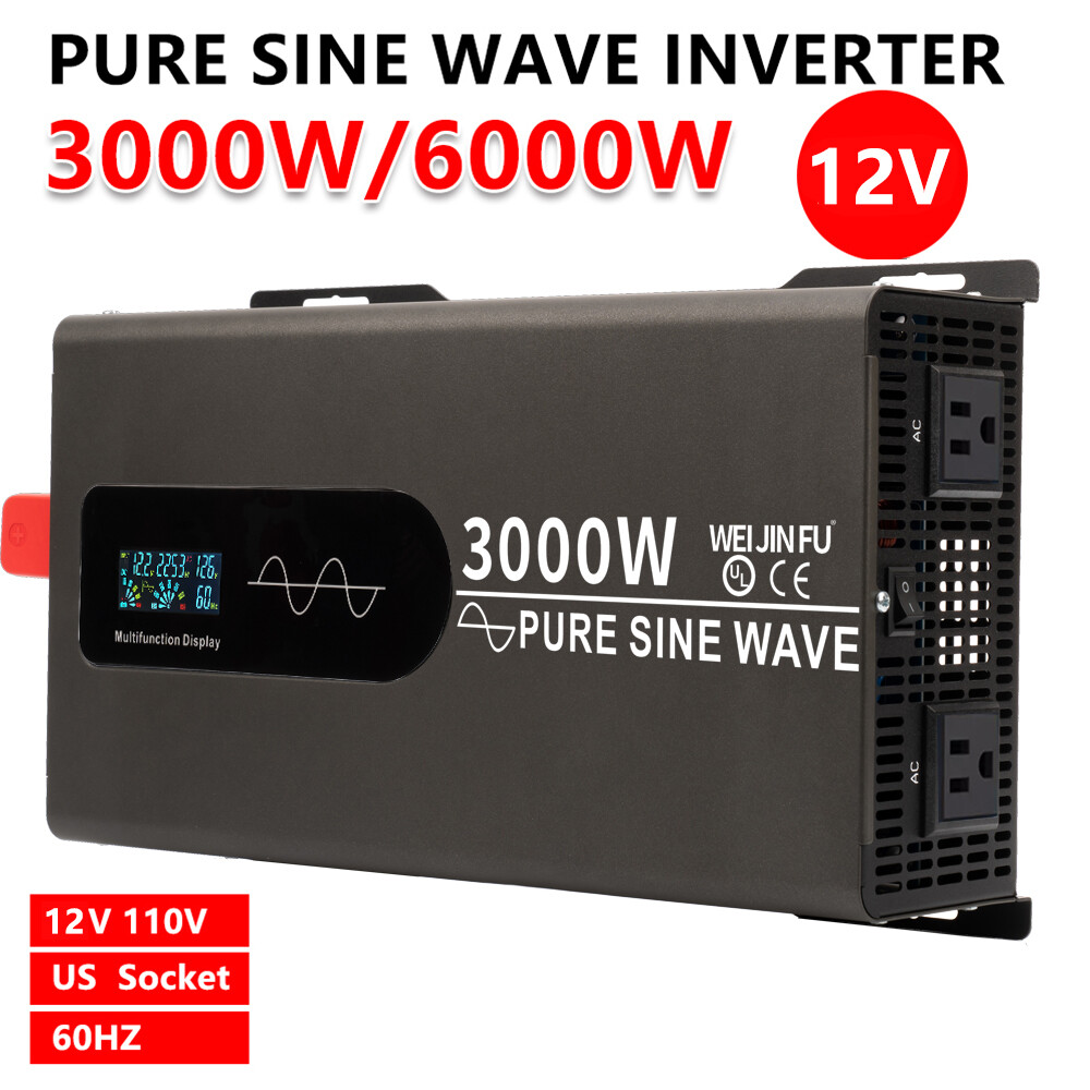 12000W Spitze Shkalacar 6000W Wechselrichter – Reiner Sinus, DC 12V Zu AC 220V, 12000W Spitze Für Wohnmobile & Outdoor DC AC Spannungswandler